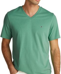 Tommy Hilfiger Essential Tee Manches Courtes Homme Mode Élevée en Lycra Stretch