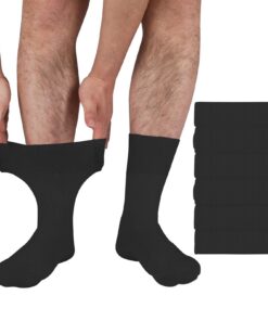 Chaussettes pour diabétiques Meng Jiaran homme tailles 40-46, larges et élastiques en coton, chaussettes pour pieds enfl