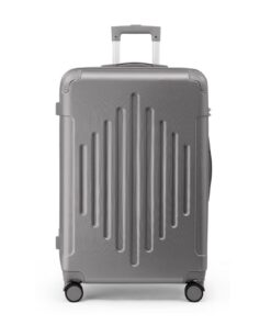 LALAHO Valise Cabine Rigide en ABS Populaire par Poids, Coins Renforcés, 4 Roulettes Spinner - Bagage Cabine/Soute (Gris