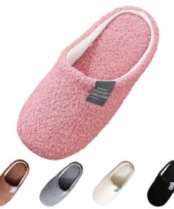 Pantoufles en Mousse à Mémoire de Féline pour Femme en Hiver - Chaude et Doublure en Peluche, Antidérapantes et Légères