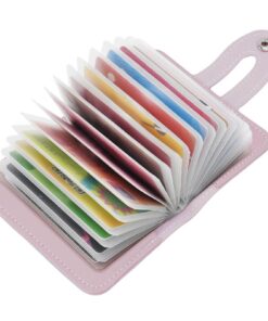 Porte-Carte de Crédit Shengxi pour Femmes et Hommes, Porte-Cartes de Visite en Cuir PU, Sac à Main Portefeuille pour 26