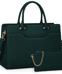 Sac à main RAINSMORE Femme Vert Grand pour Cours et Travail en PU Cuir Essayage et Affaires