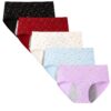 Culottes menstruelles post-partum anti-fuites pour femmes en coton physiological mi-haute tailleLot de 5 sliders doits ê