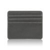 Porte-Carte Bancaire PU Cuir, 4 Fentes, Gris, Homme, Portefeuille Étui Cartes Bancaires pour Événements d'Affaires,Voyag