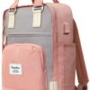 YAMTION Sac à Dos Femmes Chic pour École et Université - Sac Scolaire pour Ordinateur Portable 15,6 Pouces