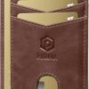 PIRNA Porte-Cartes de Crédit pour Homme en Cuir Ciré | Protection RFID | Portefeuille Slim Fin Élégant et Minimaliste Ma