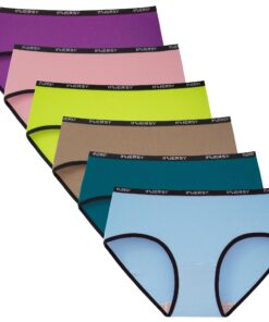 Culottes en coton élastiqué INNERSY pour femmes - taille basse - lot de 6 - confortable - convient aux sportives - confo