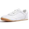 Baskets Plates en Cuir LUCKY STEP pour Femme – Mode Casual avec Lacets pour Tennis et Tous Les Jours