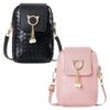 Pochette Téléphone Portable Femme Trendy + Portable + Femmes, Bandoulière Réglable + Détachable, Peutêtre Utilisée en So