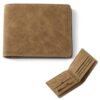 Vicloon Portefeuille Homme avec Porte-Cartes et Billets, pour Travail et Affaires - Petit Portefeuille avec Poche à Monn