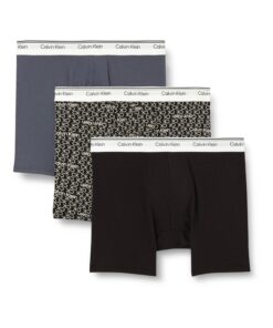 Calvin Klein Boxer Briefs Homme Polyester, Élastic, Intimme, Lot de 3