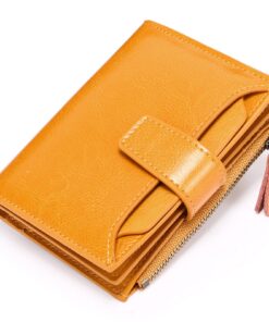 SENDEFN Wallet Femme Cuir à Fermeture Éclair avec Blocage RFID, Porte-Monnaie Étui pour Femme Élégant et Sécurisé