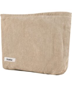 HMCEY Petite Pochette Maquillage Imperméable pour Femmes Travail et Voyage Sacs à Main Portables et Abricot
