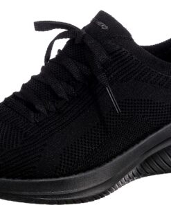 Skechers Grande Taille Basket Femmes, Noir, Taille 41 EU