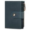 Portefeuille homme en cuir véritable avec blocage RFID et fermeture éclair, idéal pour l'homme modaстиl, portable et rob