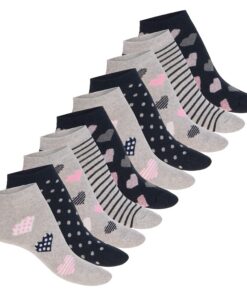 Celorodo Eco Lot de 10 paires de chaussettes courtes pour femme en coton régénérant - Éco-responsable et confortables
