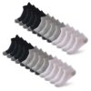 Budermmy Chaussettes Respirantes en Coton pour Homme et Femme - 12 Paires de Chaussettes Sport Courtes Mode Revised