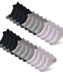 Budermmy Chaussettes Respirantes en Coton pour Homme et Femme - 12 Paires de Chaussettes Sport Courtes Mode Revised