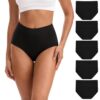 Culottes femme coton taille haute élastique confort OEKO-TEXLot de 5