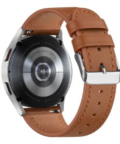 Bracelet en cuir véritable pour Samsung Galaxy Watch Active 2 (40 mm et 44 mm), Galaxy Watch Active et Galaxy Watch 3 (4