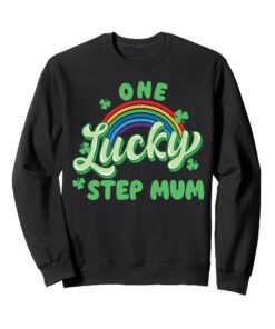 One Lucky St Patricks Day Trèfle arc-en-ciel Mum Sweatshirt