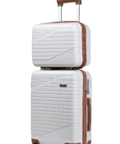 Sea Choice Set de Bagages Lot de 2 Valises Rigides PC Trolley Vernis Roues 360° Poignée Télescopique TSA Verrouillage 55