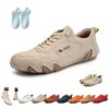 lovewlvncm Chaussures de marche en cuir italien faites à la main pour femmes, imperméables et antidérapantes, confortabl