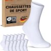 Chaussettes de Sport sockenkauf24 Homme Lot de 6 Paires Chaussettes de Tennis Respirantes et Renforcées OEKO-TEX STANDAR
