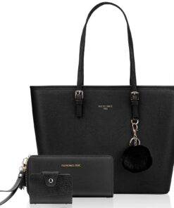 URAQT Cabas Femmes, Sac Main Femmes, Grandes Capacités Pour Le Shopping - Rigide en Cuir PU - Idéal pour la Femme Modern