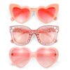 Lunettes de Soleil Coeur Rose Hifot 3PCS Femmes Festifs Carnaval Événements