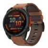 Bracelet en cuir Garmin Fenix 8 47mm + Compatible + Taille 22mm QuickFit + Équipmentiers sportifs + Montagne + Durabilit
