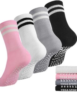 Halinuia Chaussettes Pilates Femme Antidérapantes Yoga Ballet Danse