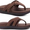 COFACE Tongs Homme AntidérapantOrthopédiques Soutien de Voûte Plantaireété Sandales de SportsFlip Flop Piscine Réglable