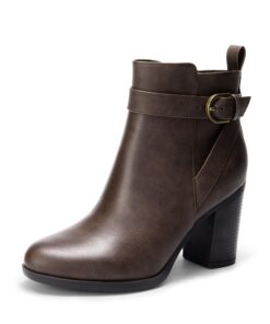 Bottes Femme DREAM PAIRS Bout Rond Classiques Fermeture Éclair Antidérapantes Confortables pour Automne Hiver