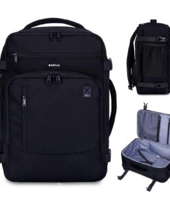 Sac de voyage ECOHUB Cabine Homme 14 Pouces Eco-friendly Portable Sous le Siège 20L Global Recycled Standard(Noir) Val