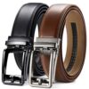 Ceinture homme chaoren 2 pièces automatique cuir 35 mm design micro réglable découpable cadeau box