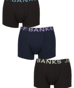 Jeans Banks Lot de 3 Boxers Homme Noir – Sous-Vêtements Coton Stretch, Doux, Respirants, Légers, Culottes Confortables É
