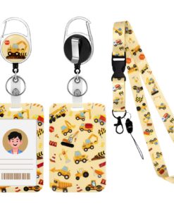 Cordon Hifot avec porte-cartes rétractable pour infirmières, femmes et enfants | Clip de ceinture enrouleur badge détach