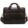 BAIGIO Sac à documents pour homme | Cuir |_taille 14 pouces | Sac d'affaires | Sécurité des documents | Taille idéale po