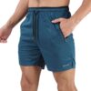 Suwangi Short de Sport Homme Respirant Séchage Rapide Pantalon Court Gym Fitness avec Poche Zippé