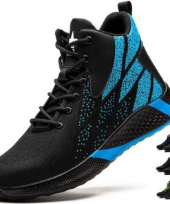 PAQOZKC Chaussures de sécurité légères hommes et femmes, travail et sports, produktives et respirantes, pointure UK 4-11