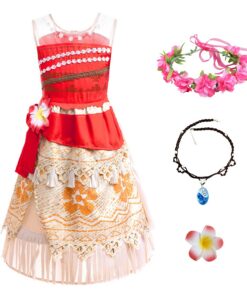 Robe fille New front Vaiana océanie Anniversaire déguisements Noël Cosplay Party Halloween 140 cm