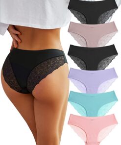 BeReady Culotte sans Couture Femme Invisible Culotte Femme Slip Invisible pour Femmes Scene Intime Dentelle Confort Lot