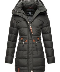 Navahoo Daliee Manteau d'hiver matelassé chaud pour femme court avec capuche amovible XS-XXL