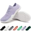 IVQDZL Chaussures de Course pour Femme Confortables Barefoot Slip On Sport Mode Running