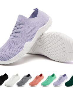 IVQDZL Chaussures de Course pour Femme Confortables Barefoot Slip On Sport Mode Running