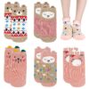 Chaussettes de sport EIYVPRA fille motif coloré -Rose Chaussettes de sport EIYVPRA fille motif animal -Rose Chaussettes