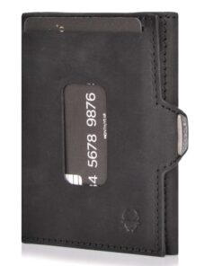 DONBOLSO Porte Monnaie Homme Cuir | Mini Porte Feuille Protection RFID | Porte Carte Homme EC et Slim