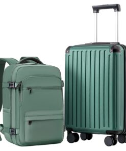 COOLIFE Ryanair Valise Cabine Rigide TSA 55x35x20 avec Serrure TSA et 4 Roulettes Jumelées pour Voyage Global Recycled S