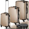 Valises TecTake Maternité 3 TaillesABS Cadenas Poignées télescopiques Voyage